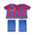 Camisola FC Barcelona 2007 Retro Criança Equipamento Primeiro 2008 Manga Curta